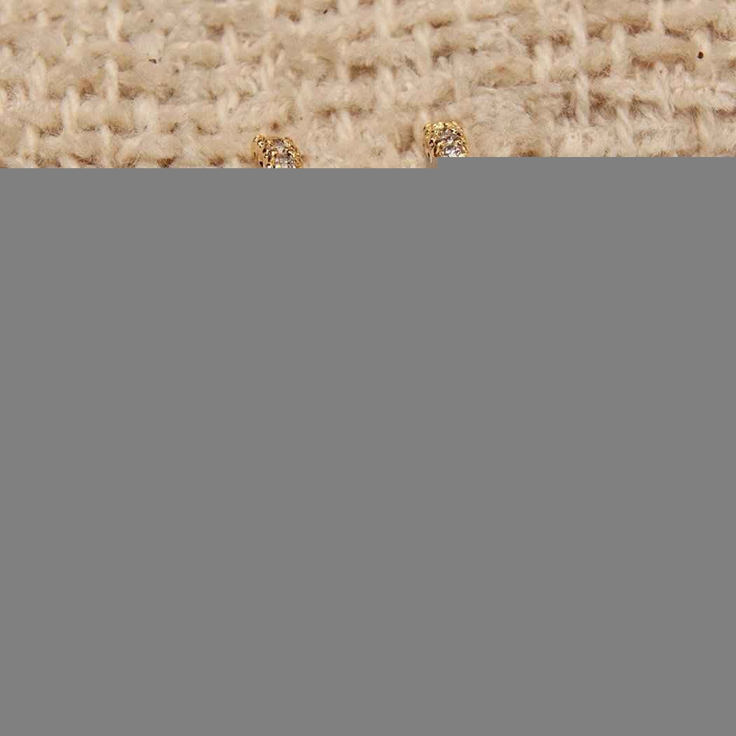 Brinco Argola Clips com Estrela Cravejada com Zircônias Cristal banhada a Ouro 18k