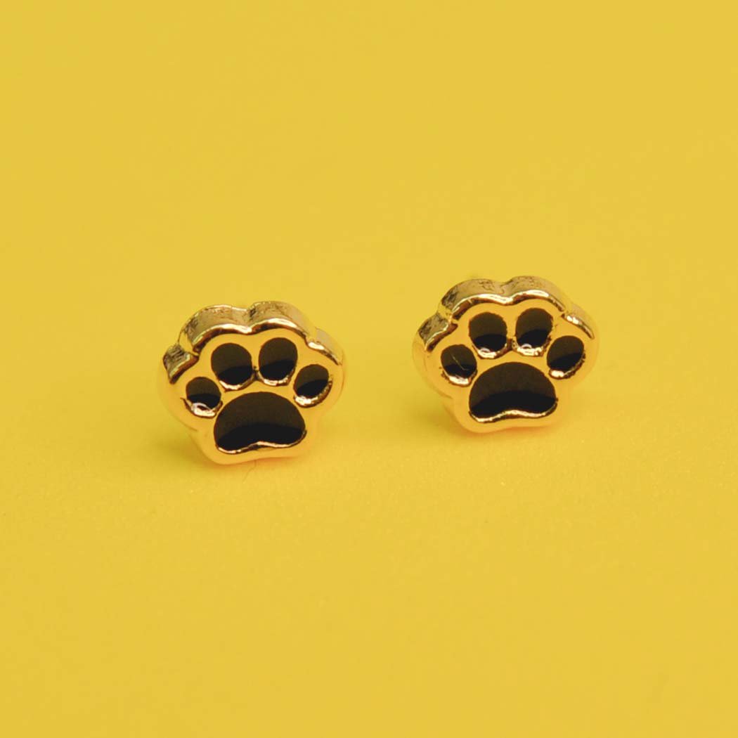 Brinco Infantil Patinha Pet banhado a Ouro 18k