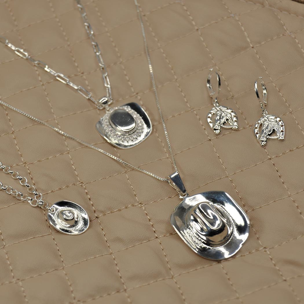 Choker Cartier Chapéu com Zircônias banhado a Prata 70