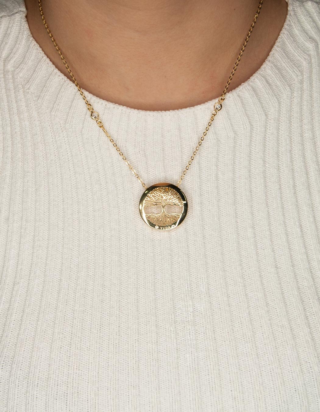Colar Árvore da Vida banhado a Ouro 18k