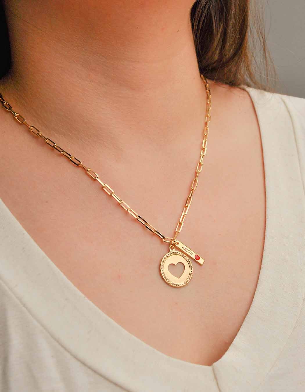Colar Fruto do Espírito banhado a Ouro 18k