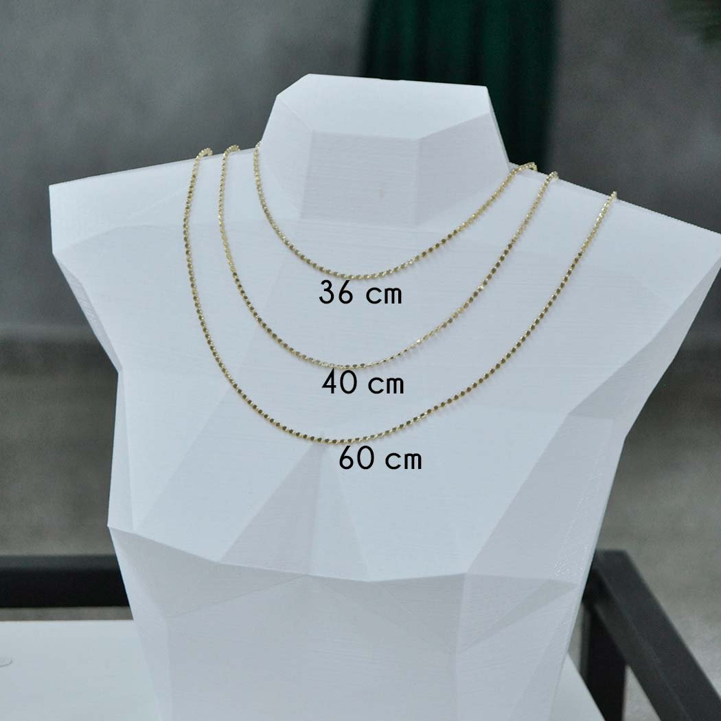 Colar Mini Bolinha Clássica banhado a Ouro 18k (40 cm)