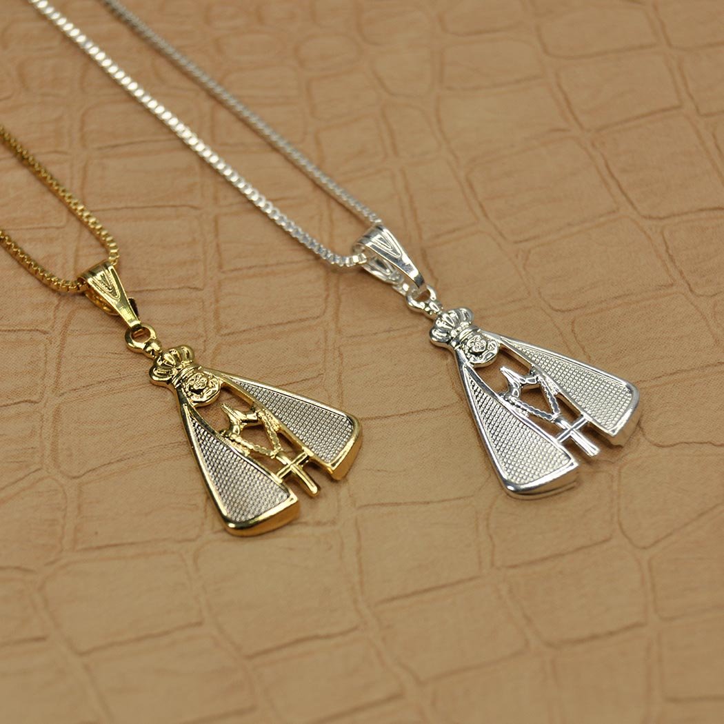 Colar Nossa Senhora Aparecida banhado a Ouro 18k