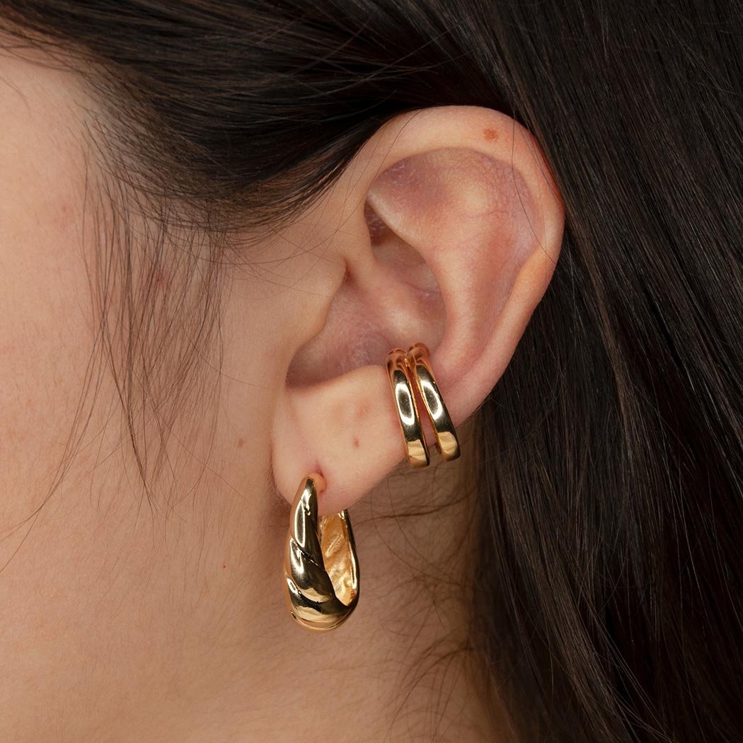 Piercing Duplo banhado a Ouro 18k