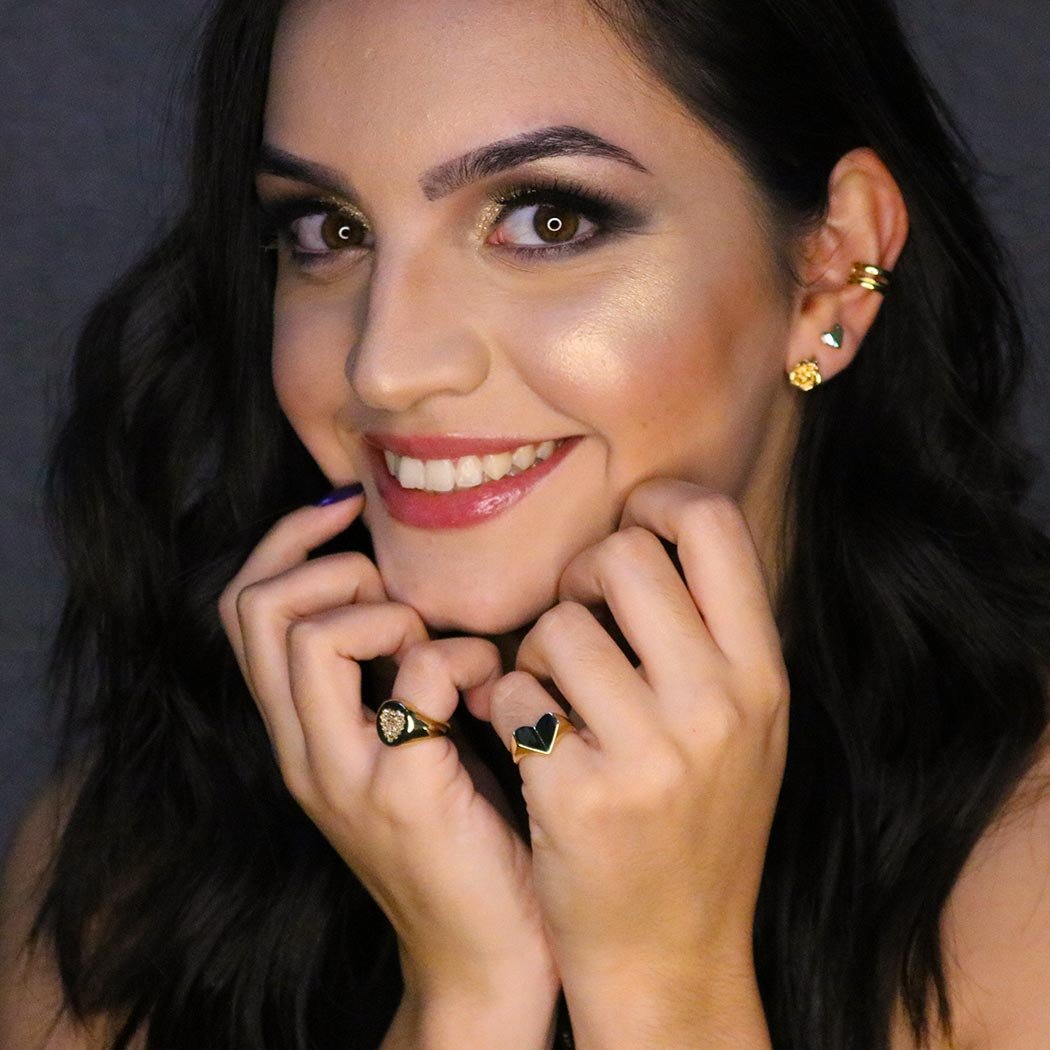 Piercing Fake Duas Listras banhado a Ouro 18k