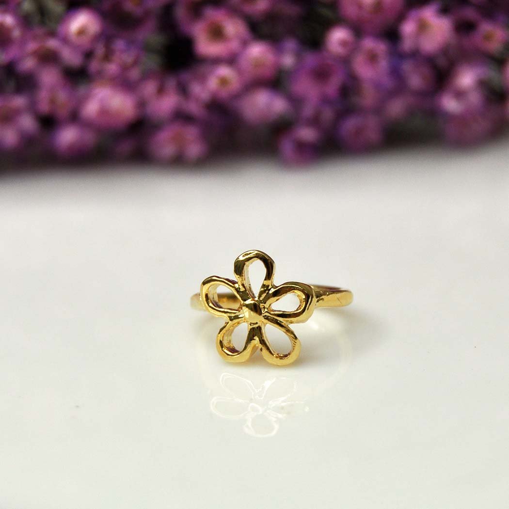 Piercing Fake Flor banhado a Ouro 18k