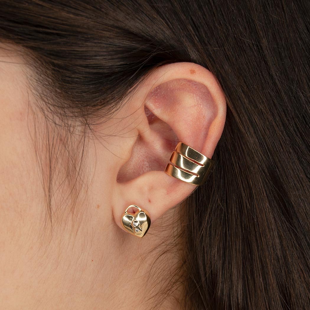 Piercing Fake Garra banhado a Ouro 18k