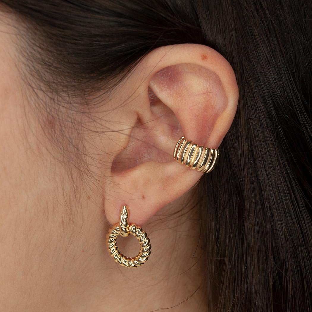Piercing Fake Gominhos banhado a Ouro 18k