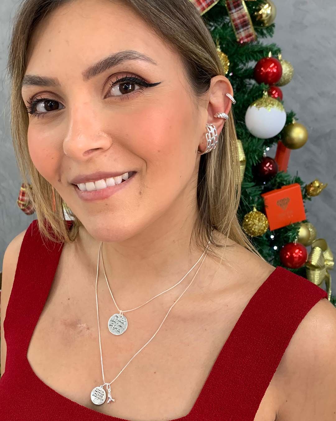 Piercing Fake Torcido banhado a Prata 70