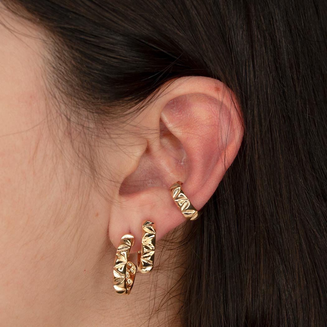 Piercing Spike Zig-Zag a Ouro 18k