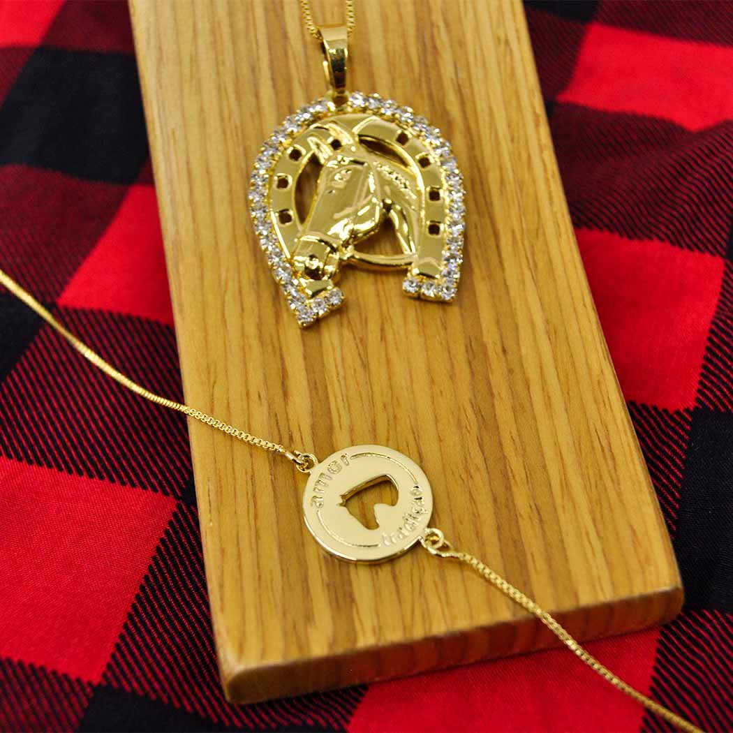 Pulseira Amor & Tradição banhada a Ouro 18k