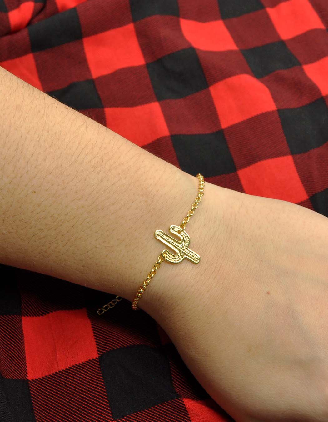 Pulseira Cacto banhada a Ouro 18k