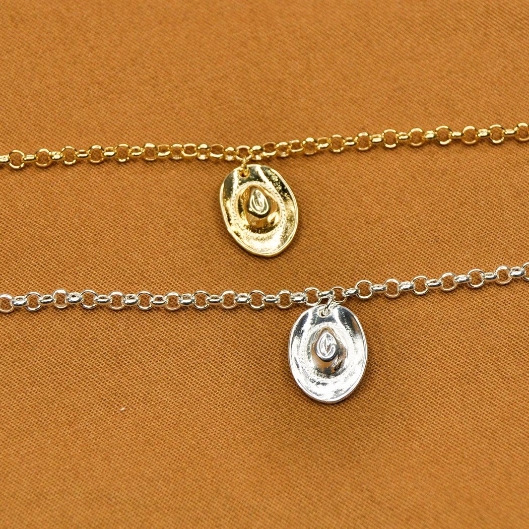 Pulseira Fio Português Chapéu banhado a Prata 70