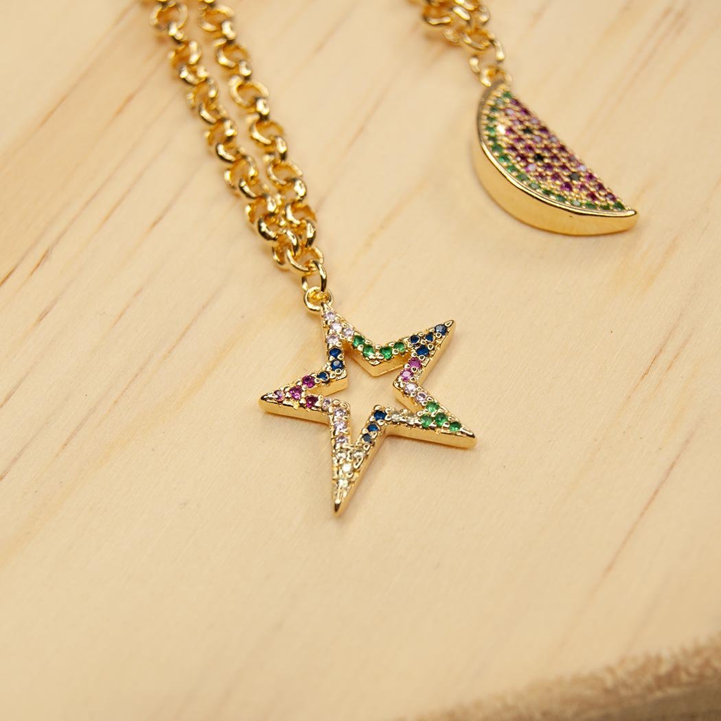 Pulseira Fio Português Estrela banhada a Ouro 18k
