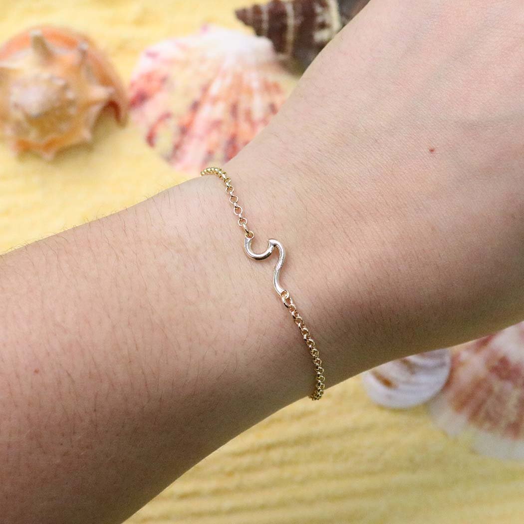 Pulseira Onda banhada a Ouro 18k