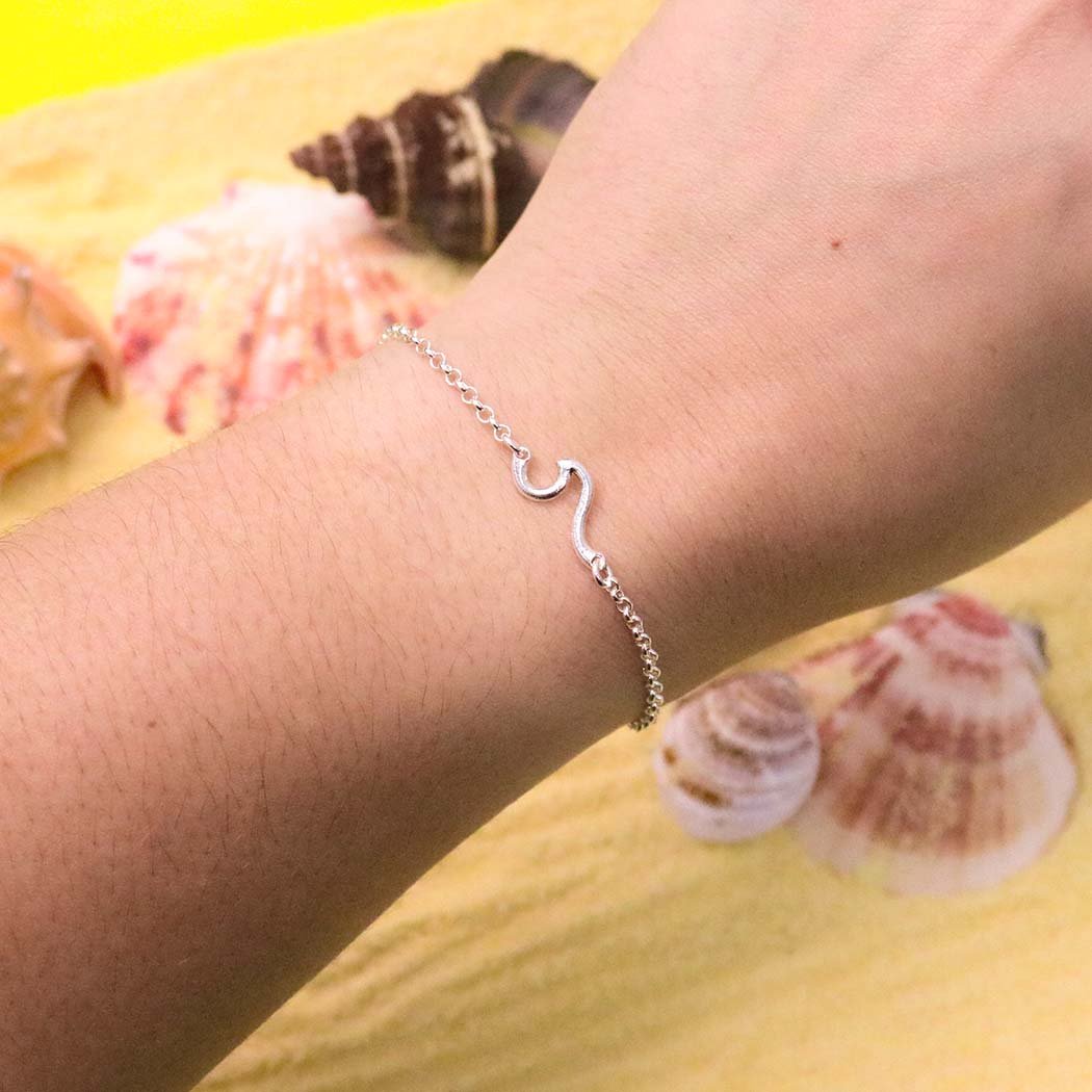 Pulseira Onda banhada a Prata 70